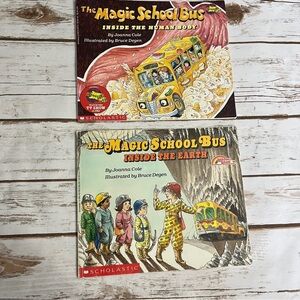 Magic School Bus Adventure Book Set Inside The Earth, Inside the Human Body